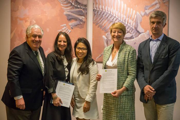 Image of Dr. Carol O'Donnell with staff from the Smithsonian and the North Carolina Museum of Natural Science 